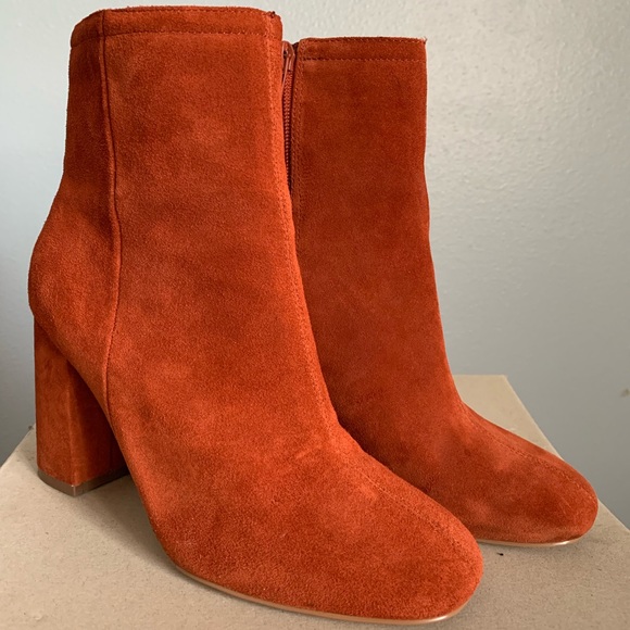 burnt orange booties